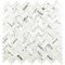 Msi Bytle Bianco Herringbone SAMPLE Textured Multi-Surface Mesh-Mounted Mosaic Tile ZOR-MD-0304-SAM - alternate 4